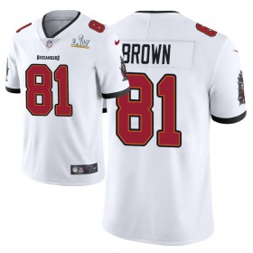 Maillot Tampa Bay Buccaneers Antonio Brown 81 Nike Blanc 2021 Super Bowl LV  - Homme